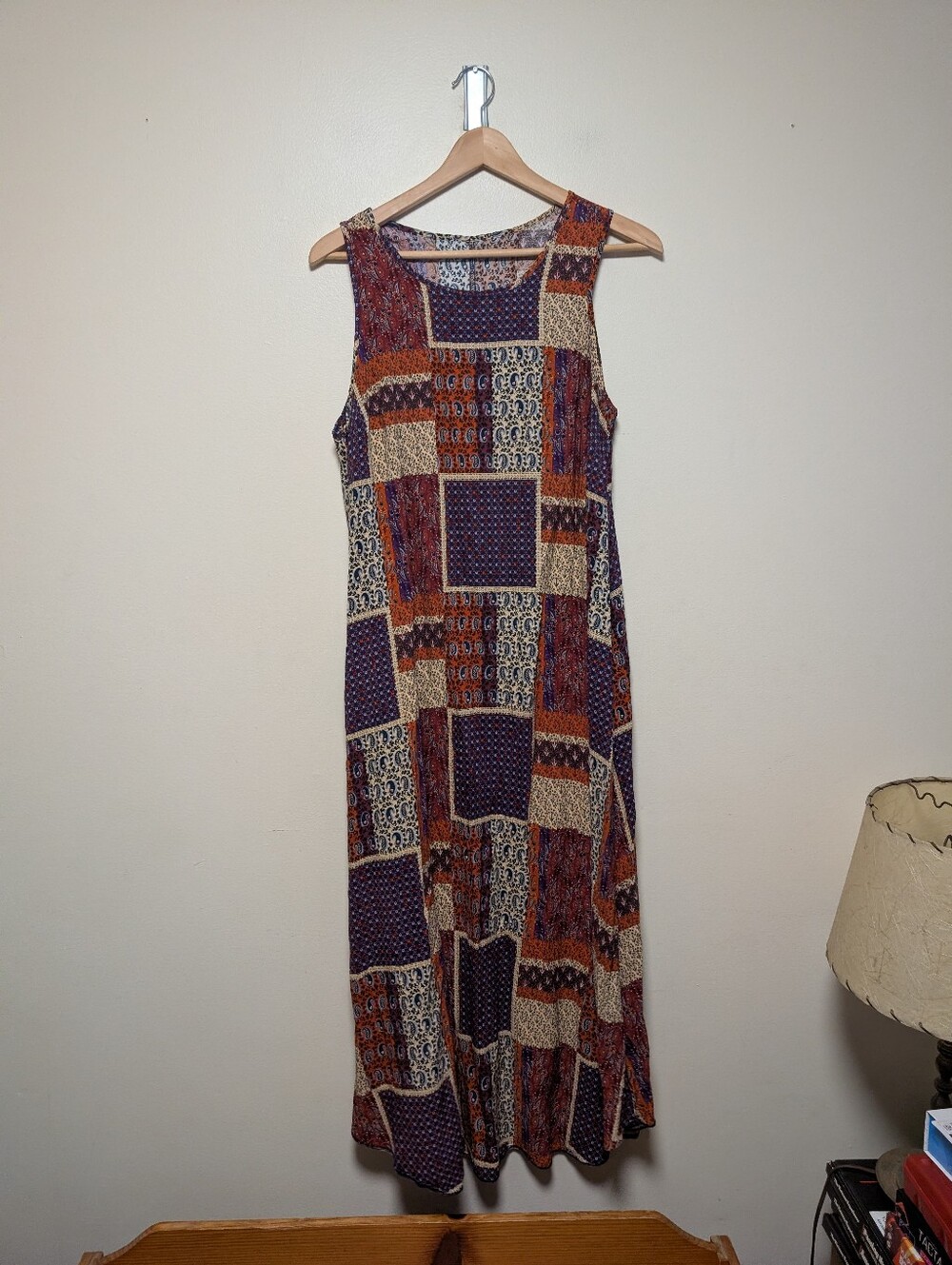 Emery Rose Boho Patchwork Print Sleeveless Maxi Dress 1XL See Measurements